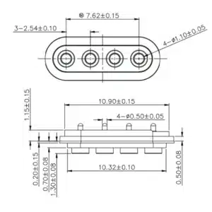 Wasserdichter Federkontaktstecker SVPC-P5875MF01-04A250HT