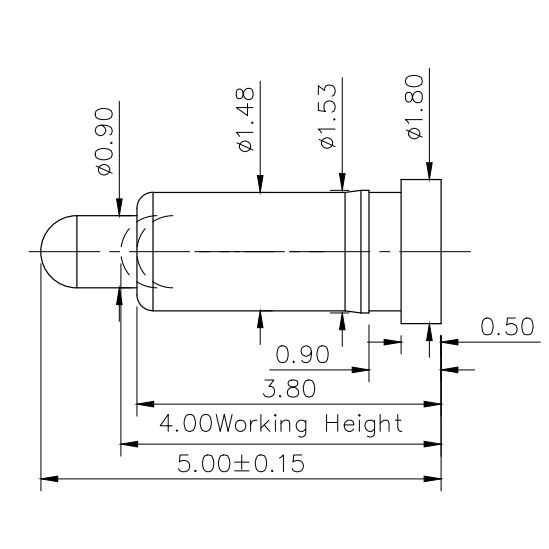 Hochstrom Federkontakt SVXP-F-NC3030-01PA
