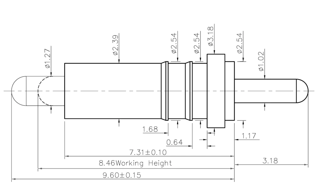 Hochstrom Federkontakt SVXP-P-NC4690-01PA