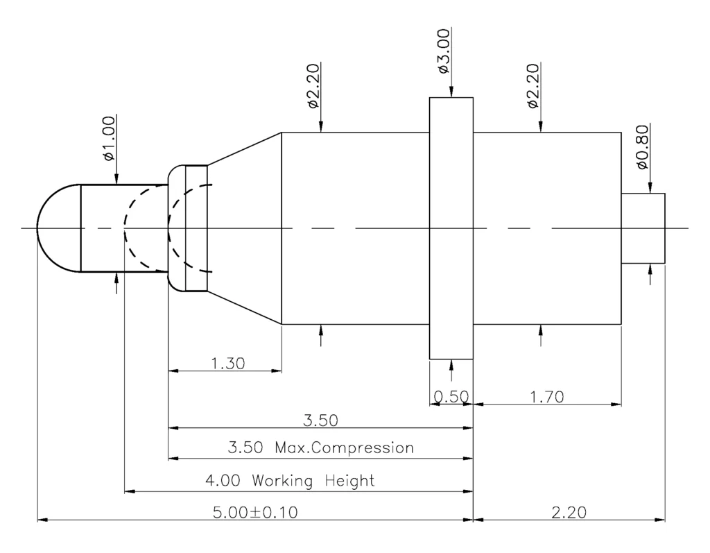 Hochstrom Federkontakt SVXP-P-NC5125-01PA