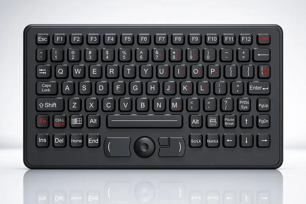 Robuste Desktop-Tastatur NHKT-M276HP mit 90 Tasten und integrierter Maussteuerung