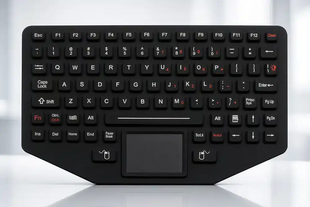 Robuste Spezialtastatur NHKT-M275TP mit integriertem Touchpad und Funktionstasten