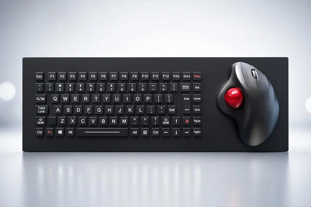 Robuste Spezialtastatur NHKT-M440-OTB mit 89 Tasten und integriertem optischem Daumen-Trackball